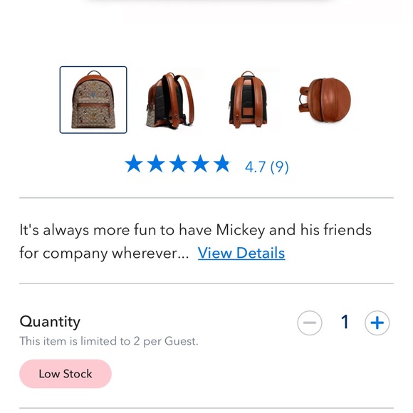 Coach x Disney 50 year Anniversary Bookbag - Picture 13 of 16